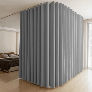 Room Divider Curtains & Flexible Bendable Tracks Set,Privacy Dividers Ceiling... - Picture 1 of 6