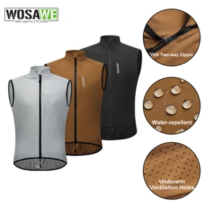 WOSAWE Unisex Adult Outdoor Cycling Windproof Reflective Sleeveless Jacket S-3XL - Picture 1 of 16