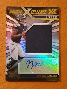 2022 XR Rookie Xcellence Auto Swatch #3 Malik Willis Titans QB #'d 12/75 - Picture 1 of 2