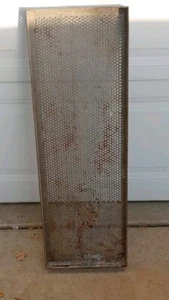 Selten Vintage verzinktes "Chic Tablett" Hühnertablett Korb 35" x 12" mit 2" Rand/Lippe  - Bild 1 von 4