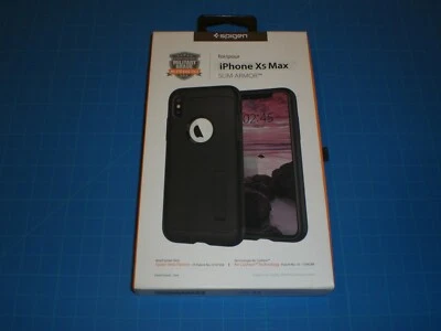 iPHONE XsMax SPIGEN SLIM ARMOR PROTECTIVE CASE BLACK - Image 1 of 4