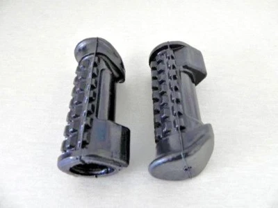 Par de clavijas de pie de bombardero negras para Honda CB450KO 50661-283-010 Foto 1 de 2