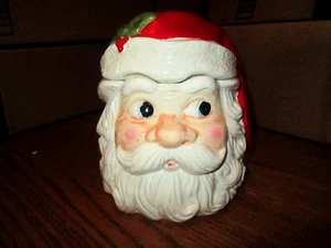 Vintage Ceramic Santa Claus Cookie/Treat Jar * handpainted - Imagen 1 de 6