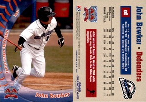 John Bowker 2007 Grandstand Eastern League Top Prospects #NNO Card