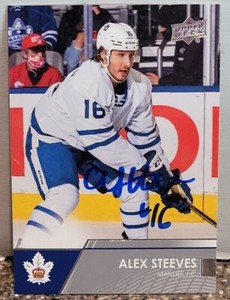 AUTOGRAPHED 2021-22 Upper Deck AHL #70 Alex Steeves Rookie RC Maple Leafs Auto