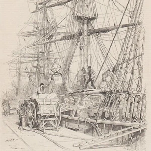 Eine Ankunft von Eis in Le Havre - - Pressestich 1886 - Bild 1 von 2