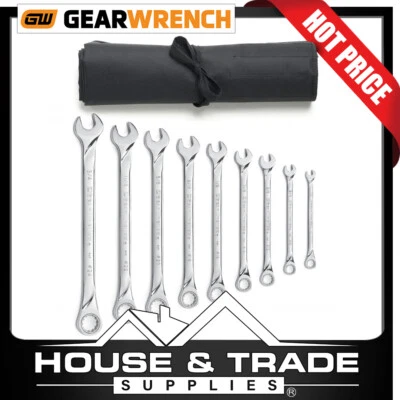 GearWrench Ratcheting Wrench Set 9 Piece SAE XL Spline Combination 85598 - image 1 of 2