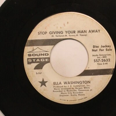 Hear! Northern Soul Crossover Promo 45 Ella Washington - Stop Giving Your Man Aw - Image 1 of 2