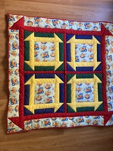 Handmade Patchwork And Embroidered Baby Quilt - Picture 1 of 5