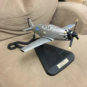 P-51 B MUSTANG WORLD WAR II FIGHTER PLANE TELEPHONE By TELEMANIA COLLECTIBLE - Picture 1 of 4