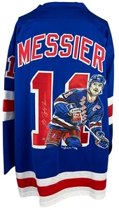 Mark Messier autographed signed hand painted jersey NHL New York Rangers - Picture 1 of 3