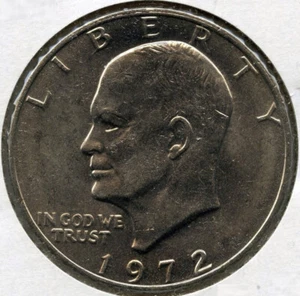 1972 Eisenhower Ike Dollaro - Tipo 3 - Philadelphia Mint - Gemma Fior di Conio - Foto 1 di 2