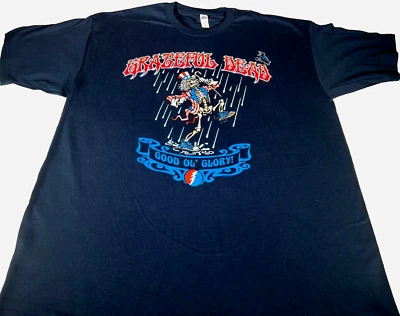 Grateful Dead Good OL' Glory Uncle Sam Skeleton  Black T-Shirt Size XL New - Image 1 of 4