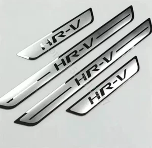 Honda HRV HR-V Vezel Stainless Steel Door Sill Protector Strips Scuff Plates 4pc - Picture 1 of 4