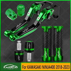 Handle Grips Cap Brake Clutch Levers Set CNC For KAWASAKI NINJA 400 2018-2023 - Picture 1 of 7