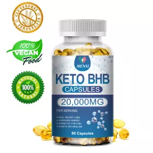 Keto BHB Diet Capsules - Fat Burner Weight Loss Appetite Suppressant 20,000MG - Picture 1 of 12