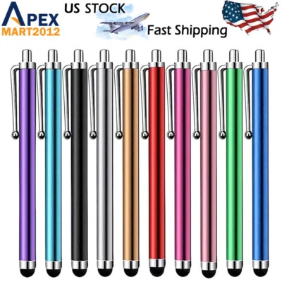 10x Touch Screen Metal Stylus Pen Drawing for iPhone Samsung iPad Tab Kindle - Image 1 of 4