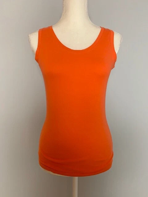 Camiseta sin mangas Lucy Tech Activewear para mujer talla XS naranja cuello redondo sin mangas Foto 1 de 4