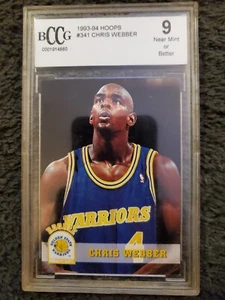 1993-94 Hoops #341 Chris Webber Rookie Card ~ BCCG 9 ~ - Picture 1 of 2