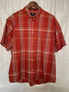 Consensus Sportswear Plaid Button Up Short Sleeve Shirt XL - Picture 1 of 8