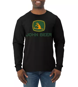 Camisa de manga larga con logotipo de John Beer parodia para hombre bebedor - Imagen 1 de 6