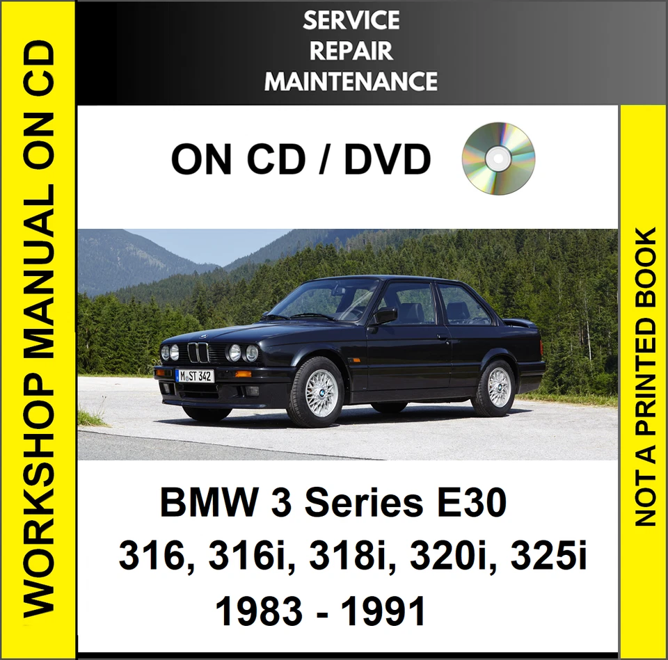 BMW 316 316i 318i 320i 325i 1983 - 1991 MANUAL DE TALLER DE REPARACIÓN DE SERVICIO EN CD Foto 1 de 1