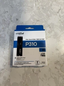 Crucial P310 4TB PCIe Gen4 2280 NVMe M.2 Internal SSD Up to 7,100MB/s - Afbeelding 1 van 3