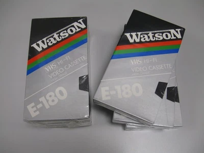 6 x Watson VHS Video Cassette High Grade E-180 NEW & Original Packaging - Image 1 of 3