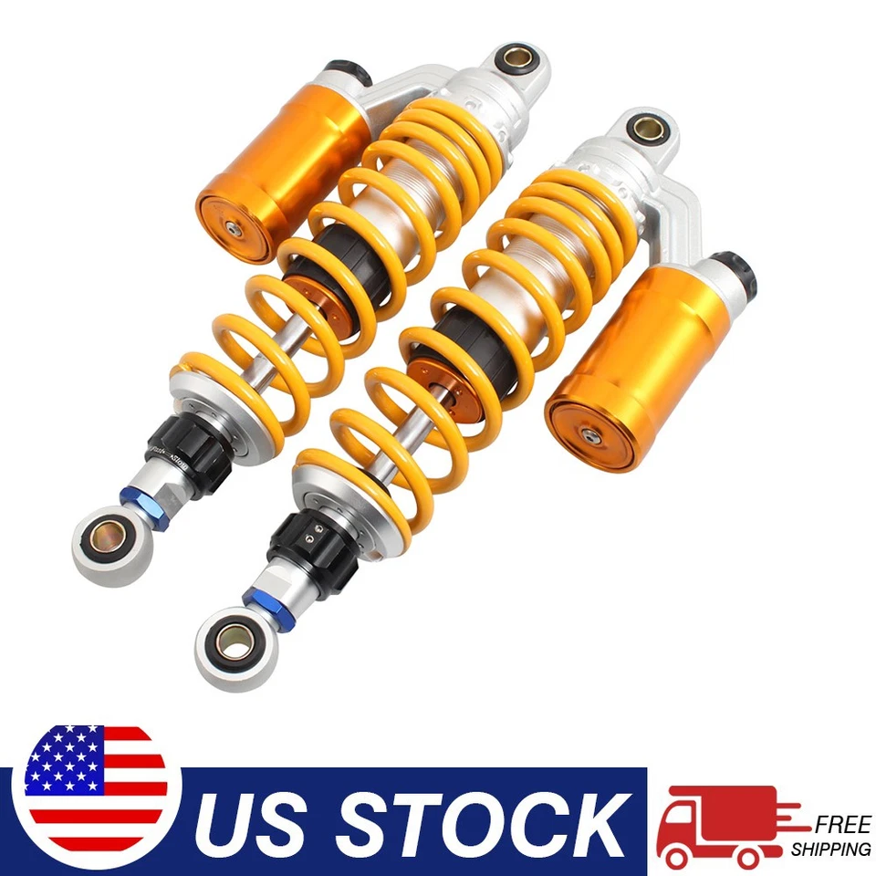 Pair 330mm Motorcycle Rear Suspension Air Shock Absorbers Universal For Suzuki - Изображение 1 из 4