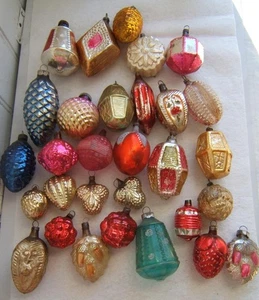 28 ANTIKER VINTAGE FIGURALER GLAS WEIHNACHTSSCHMUCK - Bild 1 von 13