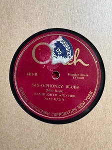 78Rpm Blues, Mamie Smith 'Sax-o-Phoney Blues' US Okeh - Foto 1 di 4