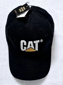 CAT Caterpillar Heavy Machinery Baseball Cap. Schwarz Verstellbar Neu mit Etikett NEU - Bild 1 von 8