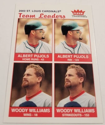 Fleer Tradition #37 2004 Albert Pujols/Woody Williams Cardenales de San Luis Foto 1 de 2
