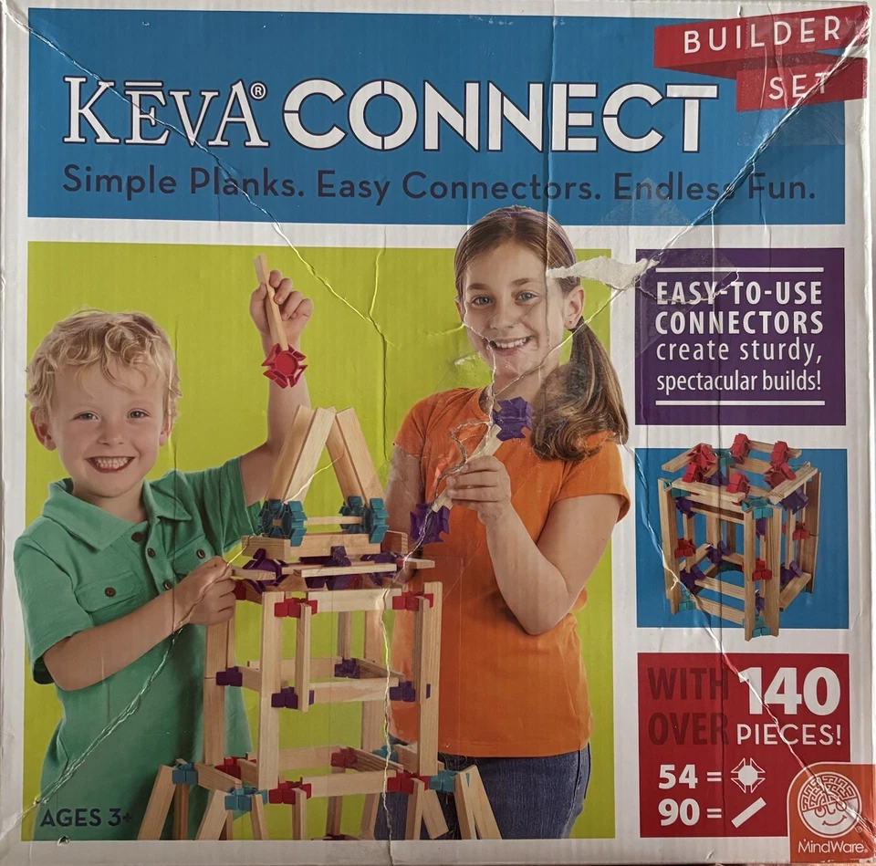 Juego de constructores KEVA CONNECT - "Juego de más de 140 piezas" - Faltan (5) piezas y guía Foto 1 de 4