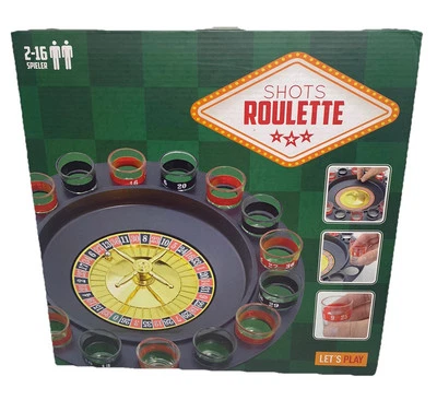 Shots Roulette Spiel Trinkspiel Schnapsglas Partyspiel Roulettespiel Neuwertig - Bild 1 von 3