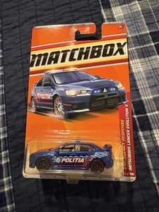 Matchbox Mitsubishi Lancer Evolution X Blue 2011 Emergency Response MB57 New - Picture 1 of 2