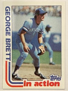 1982 Topps George Brett In Action #201 Baseball Kansas City Royals HOF