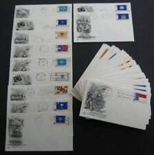 #1633-82 STATE FLAG FDC'S Complete set, ARTCRAFT cachets cancelled regular mail