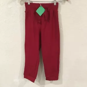 Mom and Pop's Kids Boy S 5/6 Jogger Sweatpants Red 100% Cotton Unisex Loungewear - Picture 1 of 8