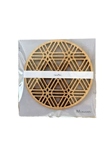 Hinoki Japanische Zypressenholz Untersetzer Sesam Gitter Muster Hergestellt in Japan - Bild 1 von 3
