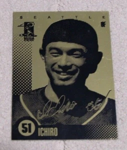 2003 Merrick Mint Ichiro Suzuki Laser Line Goldkarte - Seattle Mariners - Bild 1 von 2