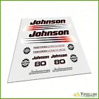 JOHNSON 80 HP Motor Boat Sea Horse Power Bombardier Laminated Decals Stickers