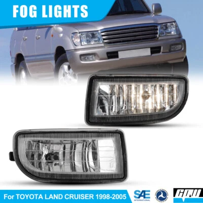 Kits de cableado de parachoques transparentes para Toyota Land Cruiser 1998-2005 luces antiniebla Foto 1 de 4