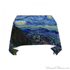Vincent Van Gogh's "Starry Night", Linen Table Cloth