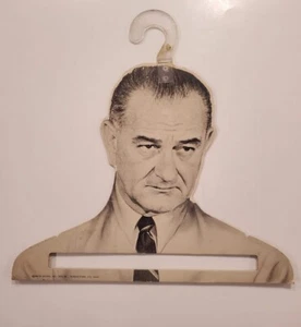Vintage Lyndon B. Johnson Famous Faces Clothes Hanger - Picture 1 of 8