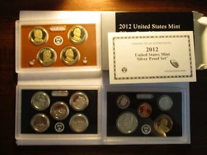 2012-S US Mint SILVER Proof Set w COA & Box 14 Coins United States Lot OGP Rare! - Picture 1 of 1