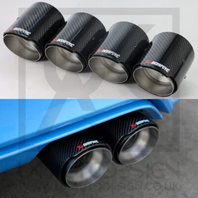 4 x BMW Akrapovic brillo punta de escape de fibra de carbono M2 M3 M4 M5 F87 F80 F82 F83 F10 - Imagen 1 de 4