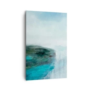 Wandbilder 80x120cm Leinwandbild Abstraktion Zeitgenössisch Meer Bilder - Bild 1 von 10