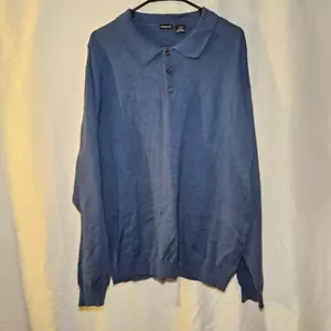 Men's North Crest Blue Sweater 100% Cotton Long Sleeve, Size XL - Picture 1 of 4