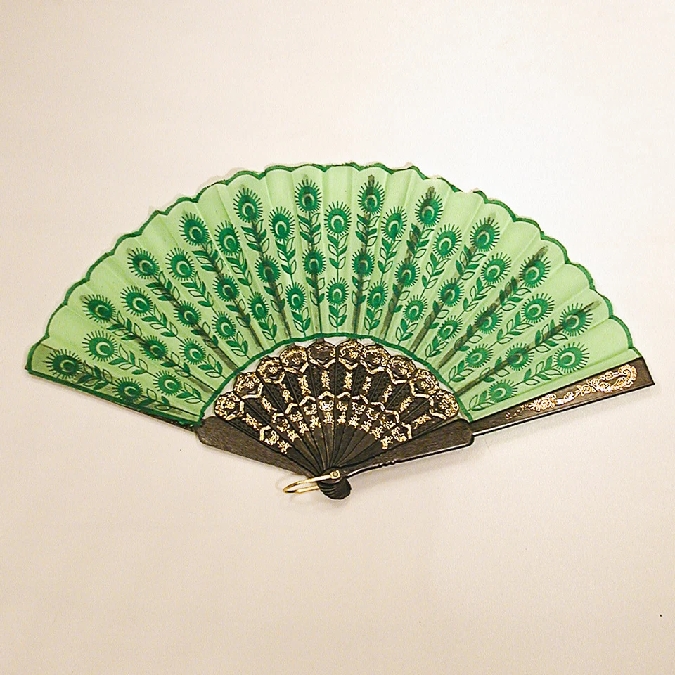 女士刺绣折叠手持风扇派对舞蹈服装 - A225 — 第 1/1 张图片